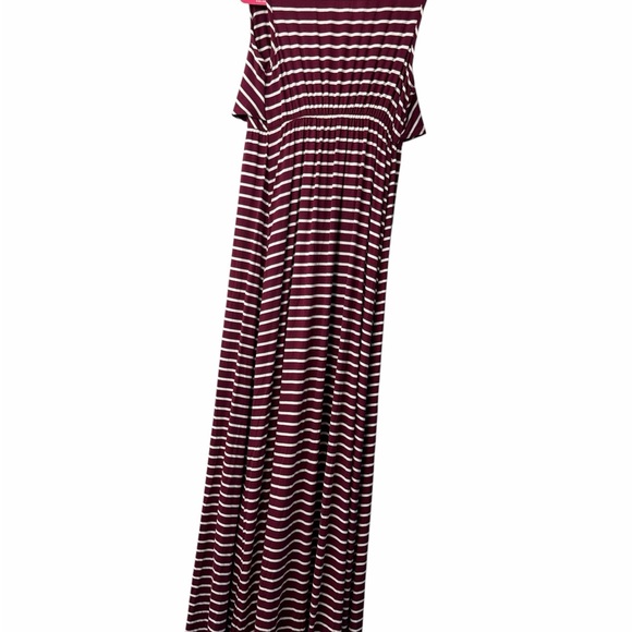 Ingrid & Isabel Burgundy and White Striped Maxi Dress - Picture 3 of 6